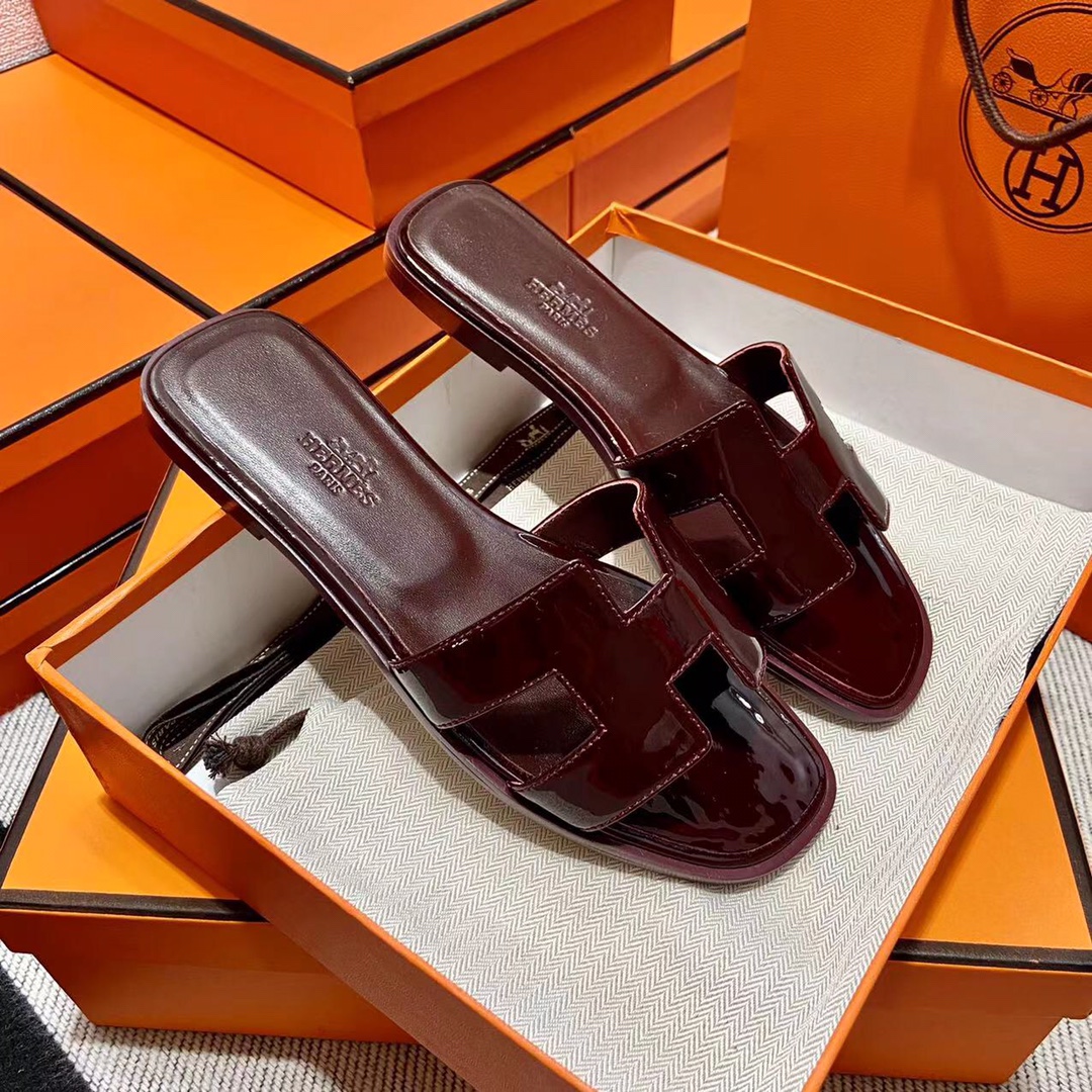 에르메스 올수공 오란 슬리퍼 샌들 페이던트 32